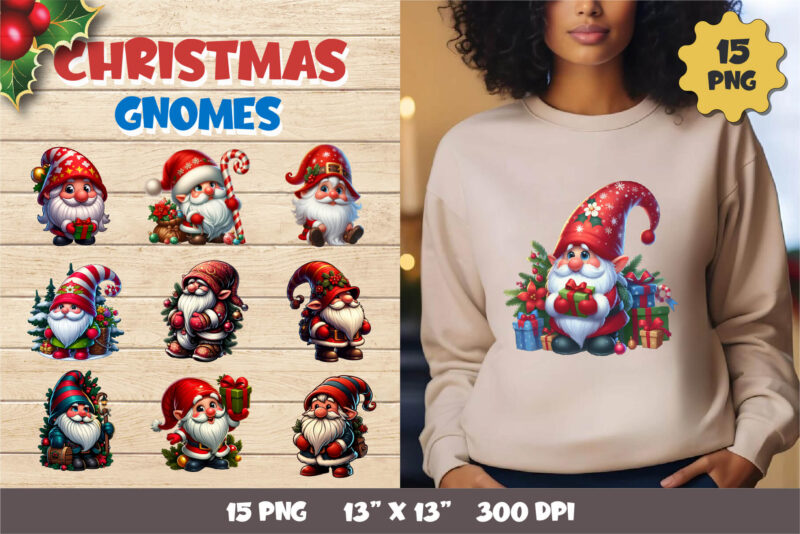 Christmas gnome. Clipart, PNG.