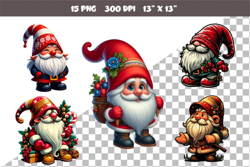 Christmas gnome. Clipart, PNG.