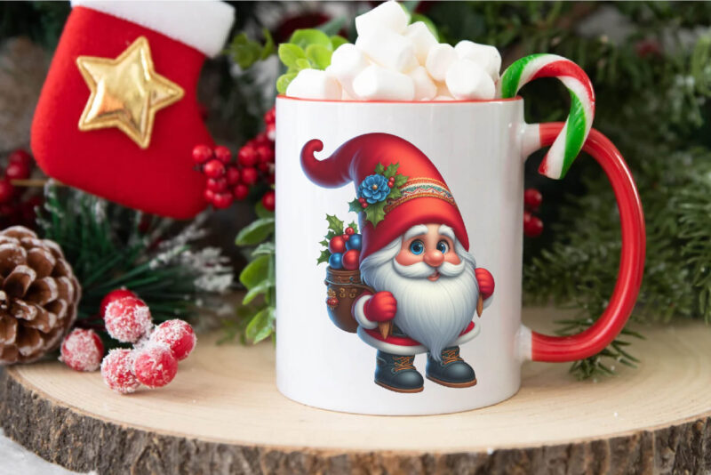 Christmas gnome. Clipart, PNG.