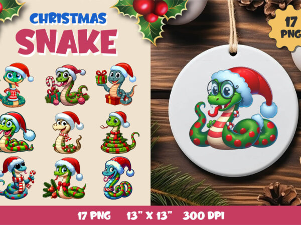 Christmas snake. clipart, png. t shirt vector file