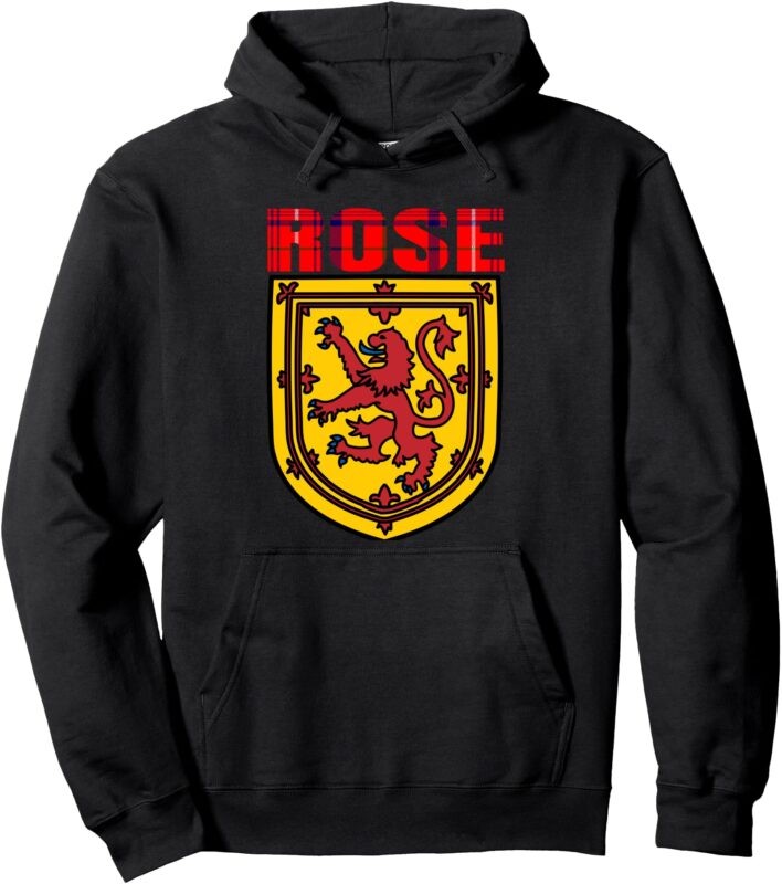 Clan Rose Tartan Scottish Family Name Scotland Pride Pullover Hoodie