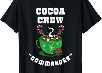 Cocoa Crew Commander Christmas Xmas Squad Picture Kids T-Shirt