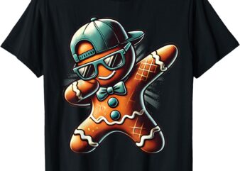 Cool Gingerbread Dabbing Funny Christmas Boys Kids Dab Dance T-Shirt