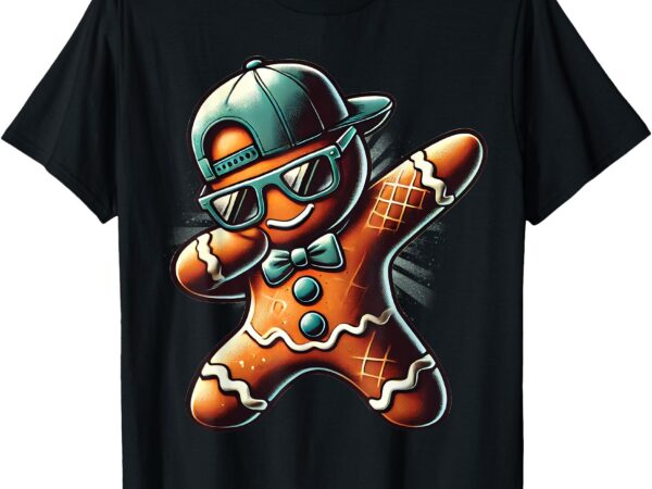 Cool gingerbread dabbing funny christmas boys kids dab dance t-shirt