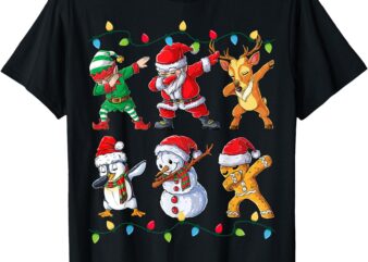 Dabbing Santa Elf Friends Christmas Boys Girls Men Xmas Dab T-Shirt