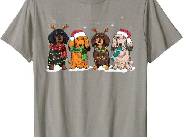 Dachshund christmas weiner dog christmas pajamas for women t-shirt