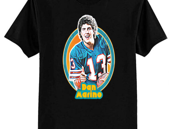 Dan marino retro 80s football fan design t-shirt