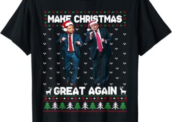 Dancing Trump Santa and DJ Vance Make Christmas Great Again T-Shirt