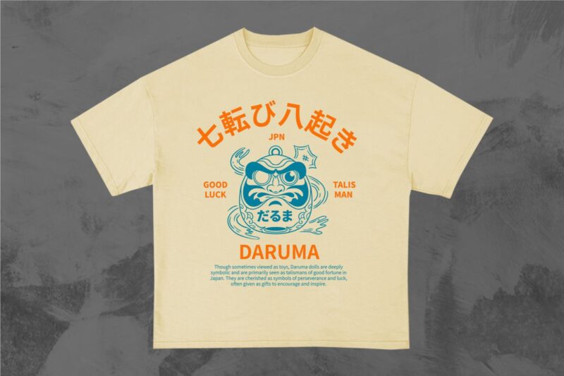 Daruma Japanese Vintage T-shirt Design