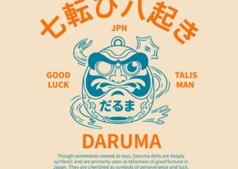 Daruma Japanese Vintage T-shirt Design