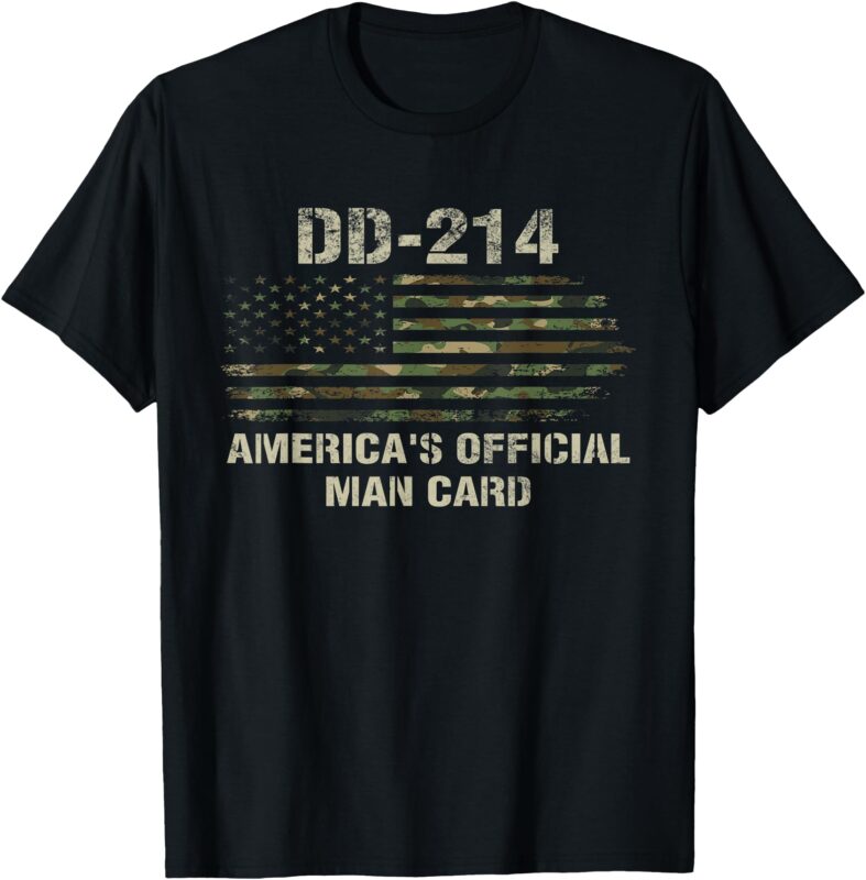 Dd214 Americas Official Man Card Funny Military T-Shirt - Buy t-shirt ...