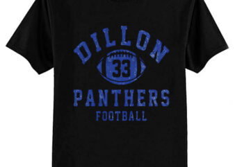 Dillon Panthers Football – #33 Tim Riggins – vintage logo T-Shirt