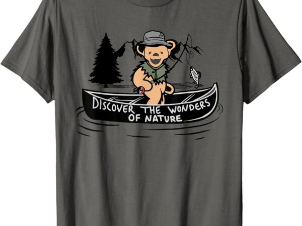 Discover the wonders of nature fishing hiking funny t-shirt