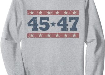 Distressed Vintage Donald Trump 2024 – 45 & 47 President Sweatshirt