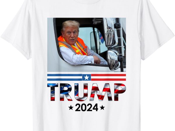 Donald trump in garbage truck team garbage for trump 2024 t-shirt