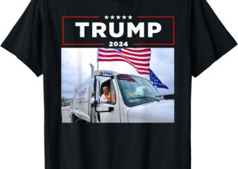 Donald Trump Rides In Garbage Truck Shirt Garbage Tee Trump T-Shirt