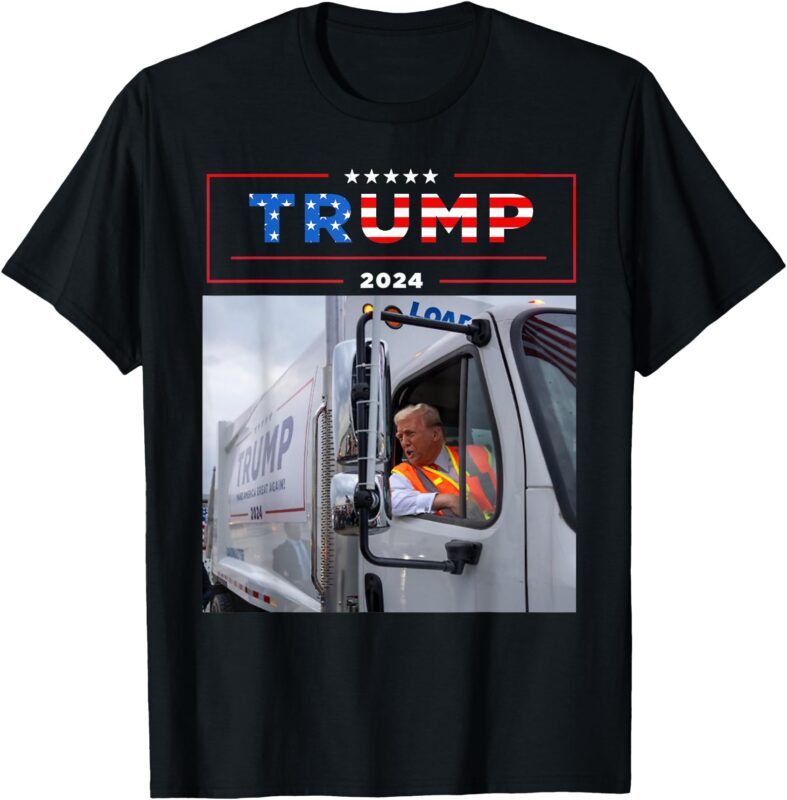 Donald Trump Rides In Garbage Truck Shirt Garbage Tee Trump T-Shirt