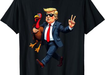 Donald Trump Turkey Pumpkin Thanksgiving Day Men Women Girls T-Shirt