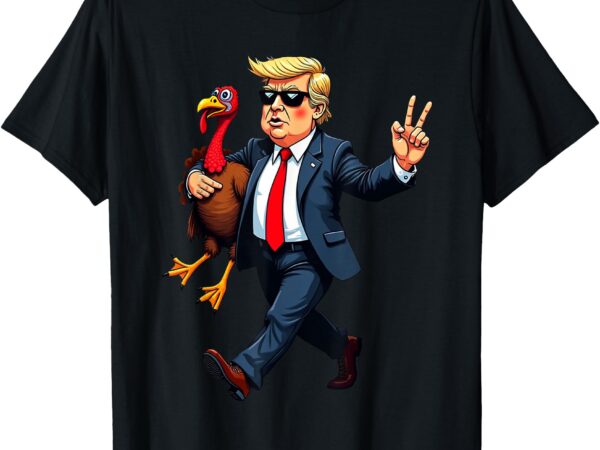 Donald trump turkey pumpkin thanksgiving day men women girls t-shirt