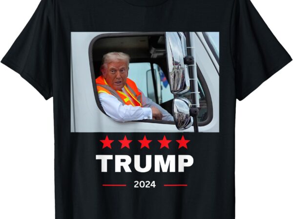 Donald trump rides in garbage truck t-shirt