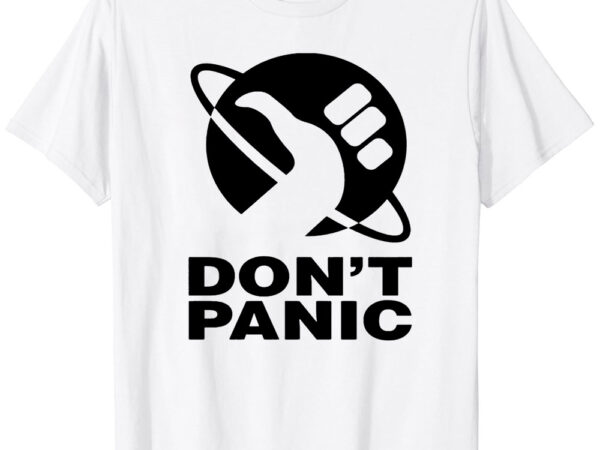 Don’t panic – hitchhikers guide essential t-shirt