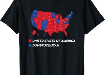 Election Map 2024 United States Of America Dumbfuckistan T-Shirt