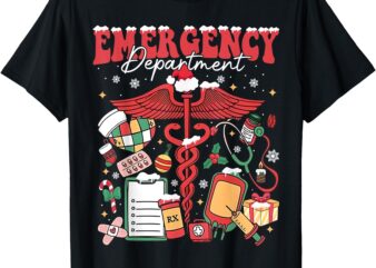 Emergency Room Christmas ER Department RN Nurse Xmas Nursing T-Shirt