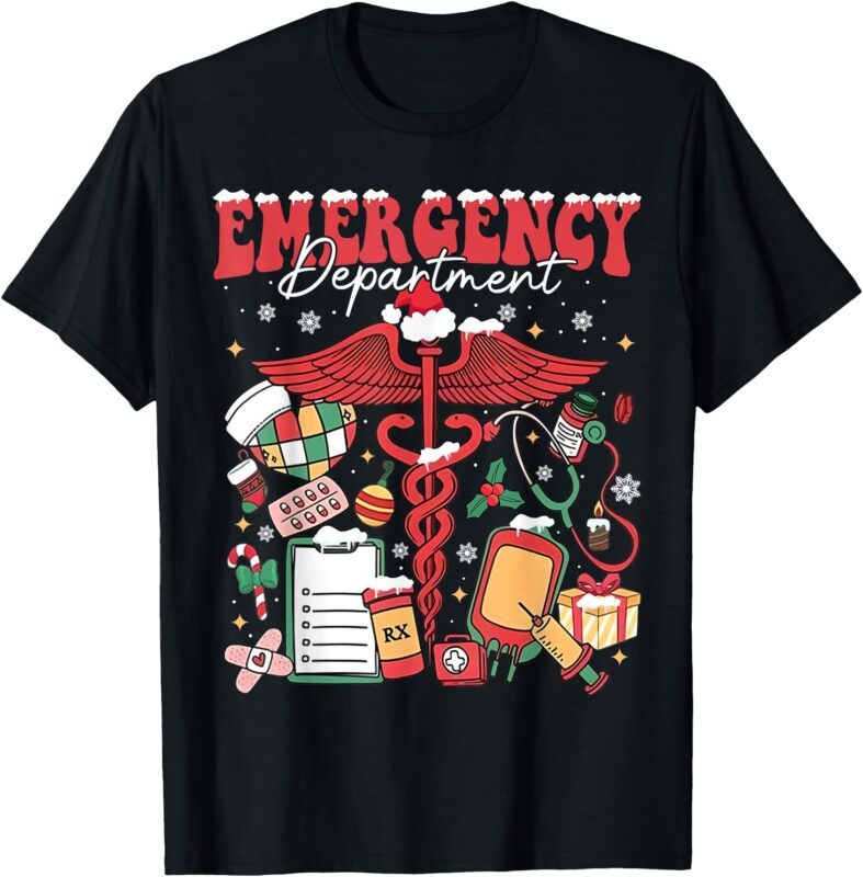 Emergency Room Christmas ER Department RN Nurse Xmas Nursing T-Shirt