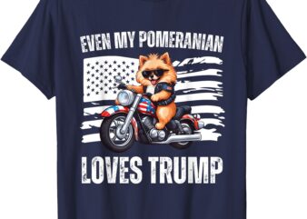 Even My Pomeranian Loves Trump Dogs Republican Vance Vote T-Shirt