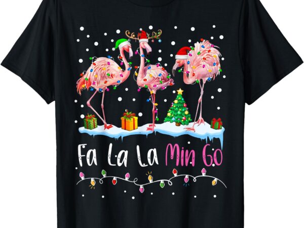 Fa la la la mingo flamingo christmas men women kids xmas t-shirt