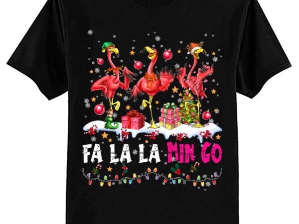 Fa la la la mingo flamingo christmas men women kids xmas t-shirt ltsp