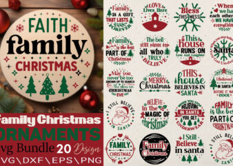 Family Christmas Ornament T-shirt Bundle Family Christmas Ornament SVG Bundle