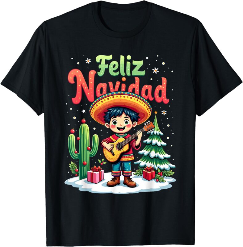 Feliz Navidad 2024 Christmas Spanish Mexican Feliz Navidad T-Shirt