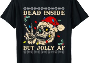 Festive Sarcastic Snarky Skeleton Ugly Christmas T-Shirt