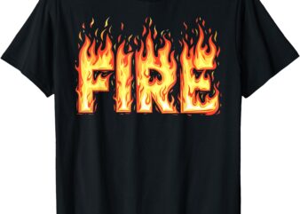 Fire Flame Shirt Adult Kids Men Women Fire And Ice Costume T-Shirt