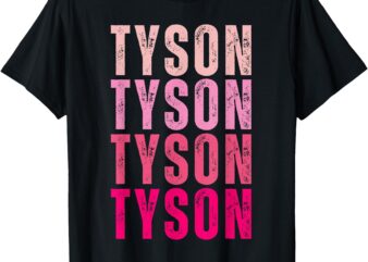 First Name TYSON Girl Boy Retro My Personalized Groovy 80’s T-Shirt