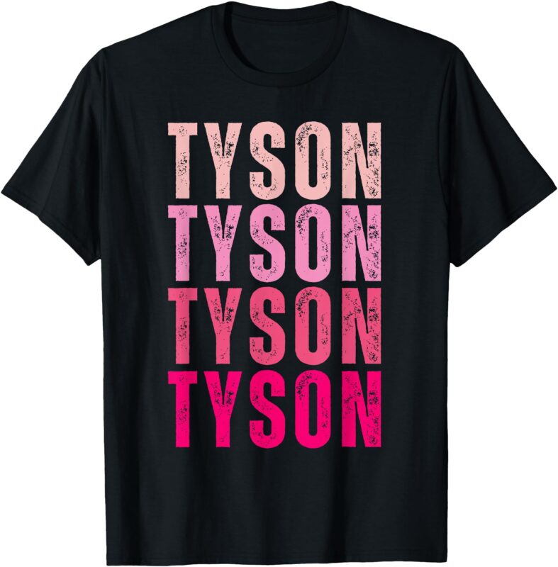 First Name TYSON Girl Boy Retro My Personalized Groovy 80’s T-Shirt