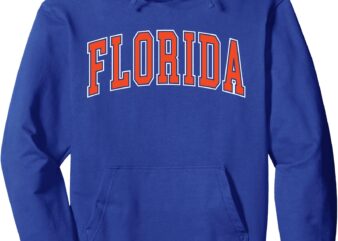 Florida – Vintage Varsity Classic Design Text Florida Pullover Hoodie