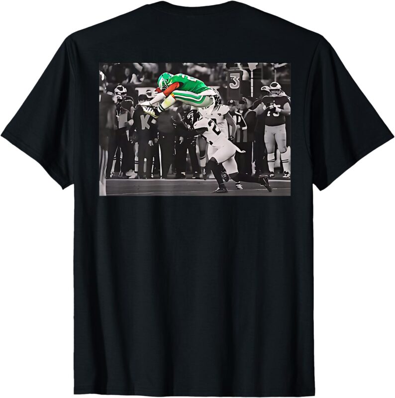 Fly Saquon Fly Eagles Barkley The Reverse Hurdle 2024 Back T-Shirt