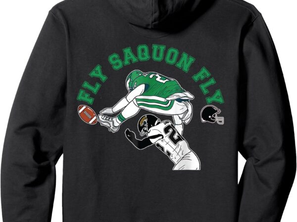 Fly saquon fly eagles barkley the reverse hurdle 2024 pullover hoodie t shirt graphic design