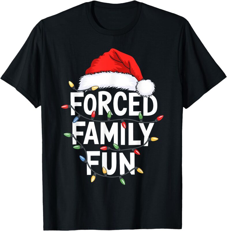 Forced Family Fun Shirt Men Women Kids Christmas Pajamas T-Shirt