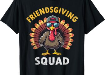 Friendsgiving Squad Turkey Funny Friends Thanksgiving 2024 T-Shirt