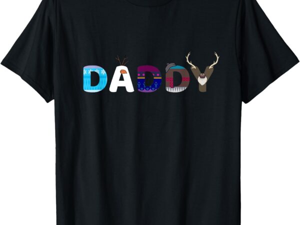 Frozen dad and mom birthday daddy family party snowman t-shirt