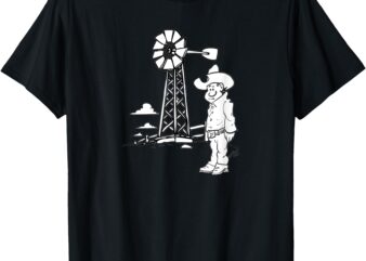 Fun American Cowboy on the Lonesome Prairie T-Shirt