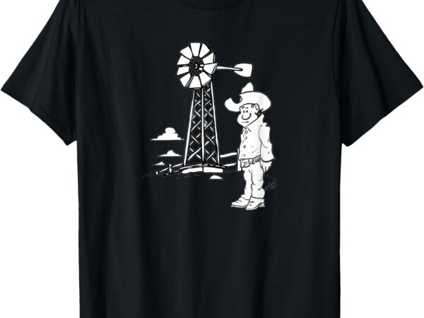 Fun american cowboy on the lonesome prairie t-shirt