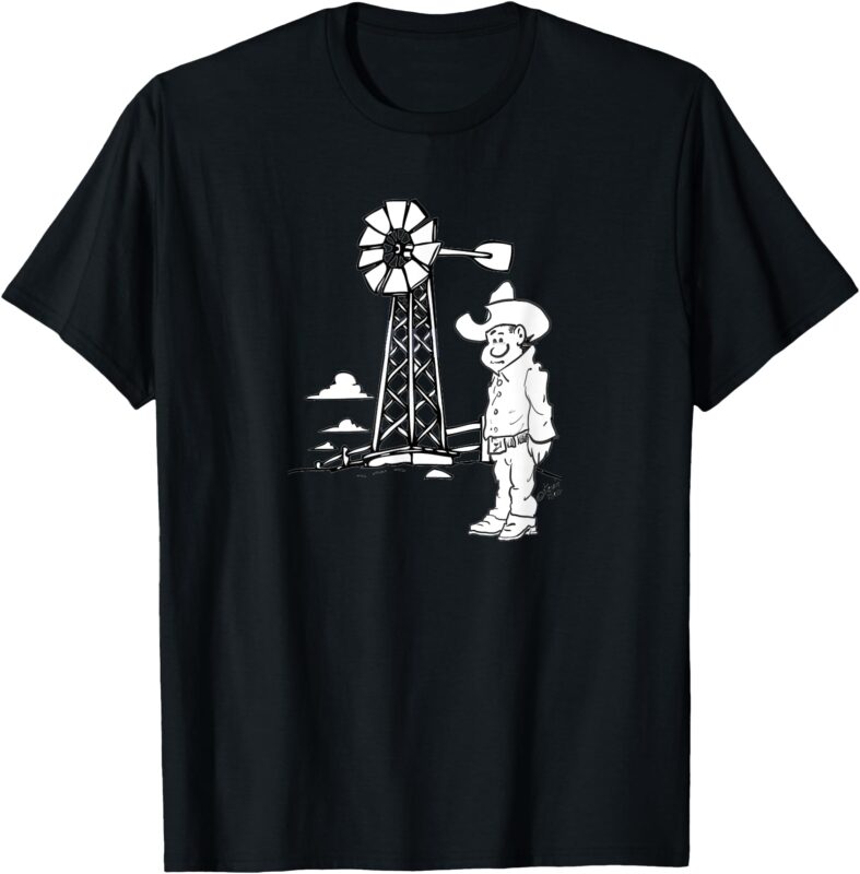 Fun American Cowboy on the Lonesome Prairie T-Shirt