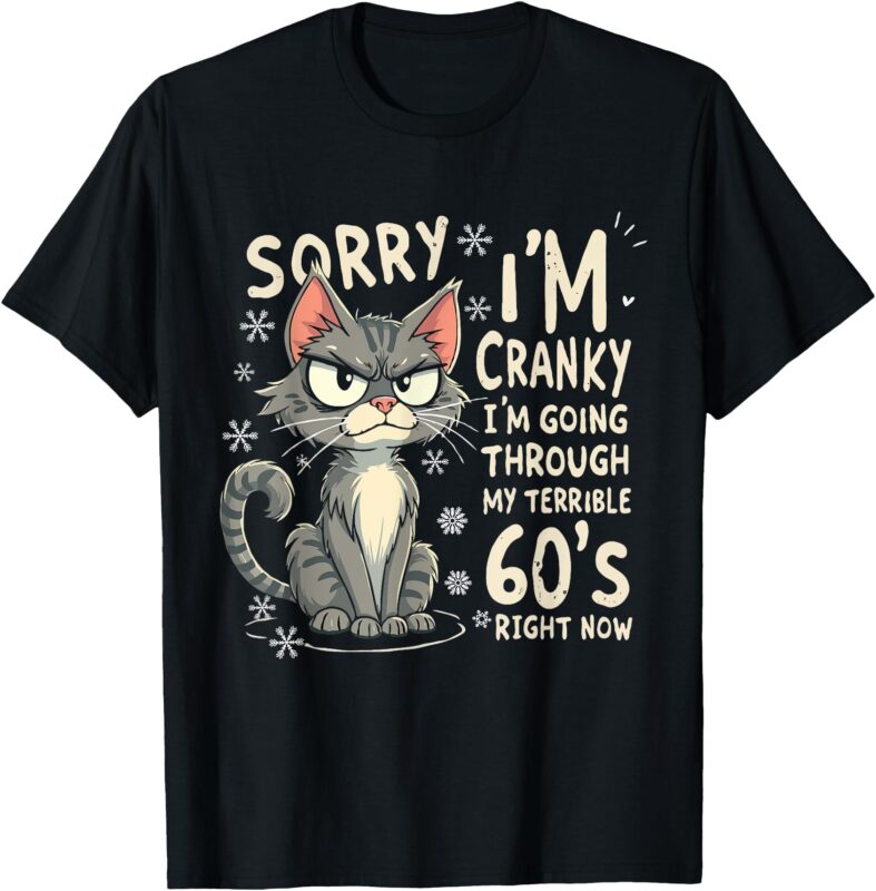 Fun Cat Sorry I’m Cranky I’m Going Through My Terrible 60’s T-Shirt