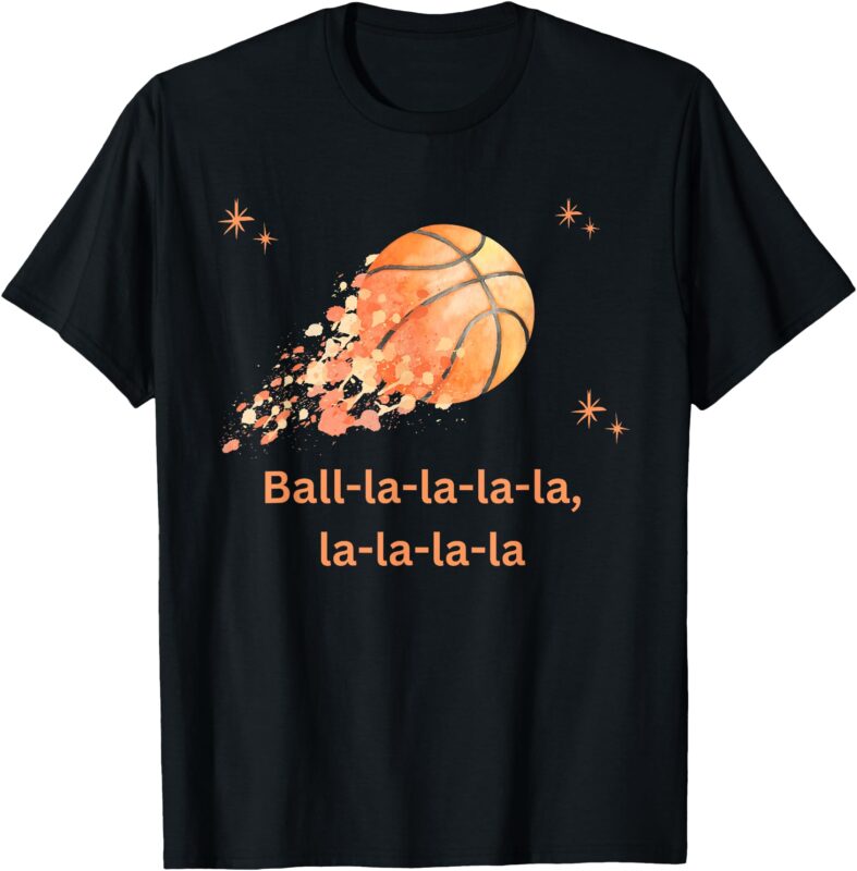 Funny Basketball Christmas, Xmas Holiday Hoops, Ball la la T-Shirt