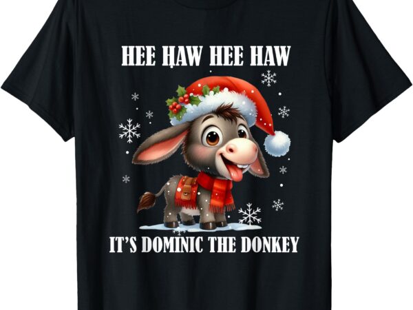 Funny christmas italian christmas donkey dominic the donkey t-shirt