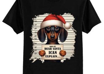 Funny Dachshund Christmas Dear Santa I Can Explain Weiner Sweatshirt ltsp